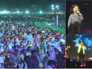 ಗಣಿನಾಡಲ್ಲಿ ಜನ್ಯ ಮ್ಯೂಸಿಕ್ ಗೆ ಜನ್ರು ಫಿದಾ – ಬಾಲ ಗಾಯಕಿ ಆದ್ಯಾ ಹಾಡಿಗೆ ಮನಸೋತ ಪ್ರೇಕ್ಷಕರು