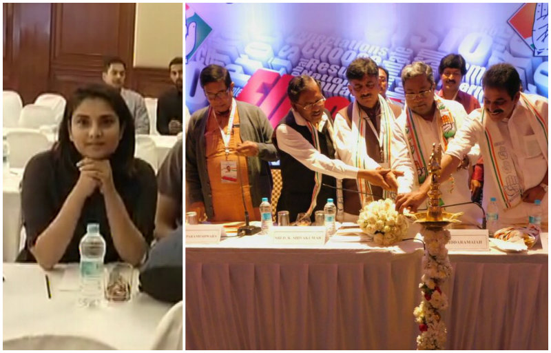 ಮೂರು ಬಾರಿ ಕರೆದರೂ ಎದ್ದು ಹೋಗದ ರಮ್ಯಾ – ರಾಜ್ಯ ನಾಯಕರ ಮೇಲೆ ಮುನಿಸಿಕೊಂಡ್ರಾ ಮಾಜಿ ಸಂಸದೆ?