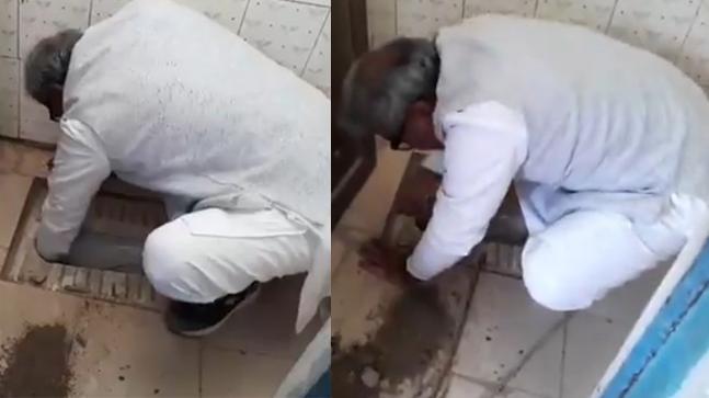ಶಾಲೆಯ ಶೌಚಾಲಯ ಕ್ಲೀನ್ ಮಾಡಿದ ಬಿಜೆಪಿ ಸಂಸದ – ವಿಡಿಯೋ ವೈರಲ್