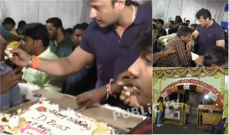 ಸಾರಥಿಗೆ 41ನೇ ಹುಟ್ಟುಹಬ್ಬದ ಸಂಭ್ರಮ- ಅಭಿಮಾನಿಗಳ ಜೊತೆ ಕೇಕ್ ಕತ್ತರಿಸಿ ದರ್ಶನ್ ಸಂಭ್ರಮ