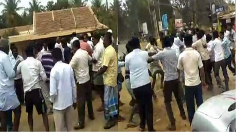 `ಮನೆಮನೆಗೆ ಕುಮಾರಣ್ಣ’ ವೇಳೆ ಗ್ರಾಮಸ್ಥರ ಜೊತೆ ಜೆಡಿಎಸ್ ಕಾರ್ಯಕರ್ತರ ಮಾರಾಮಾರಿ