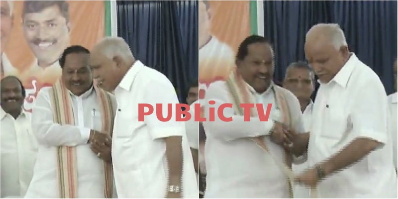 ಈಶ್ವರಪ್ಪ ಡ್ರೆಸ್‍ಗೆ ಬಿಎಸ್‍ವೈ ಫುಲ್ ಫಿದಾ!