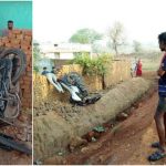 ಬೈಕ್ ಡಿಕ್ಕಿಯ ರಭಸಕ್ಕೆ ಇಟ್ಟಿಗೆ ಗೋಡೆ ಮೇಲೆ ಜೋತು ಬಿದ್ದು ಯುವಕ ದುರ್ಮರಣ