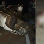 ರಸ್ತೆ ಬದಿಯ ಡಿವೈಡರ್ ಗೆ ಡಿಕ್ಕಿ ಹೊಡೆದು ಕಾರು ಪಲ್ಟಿ – ಓರ್ವ ಸಾವು, ಇಬ್ಬರು ಗಂಭೀರ