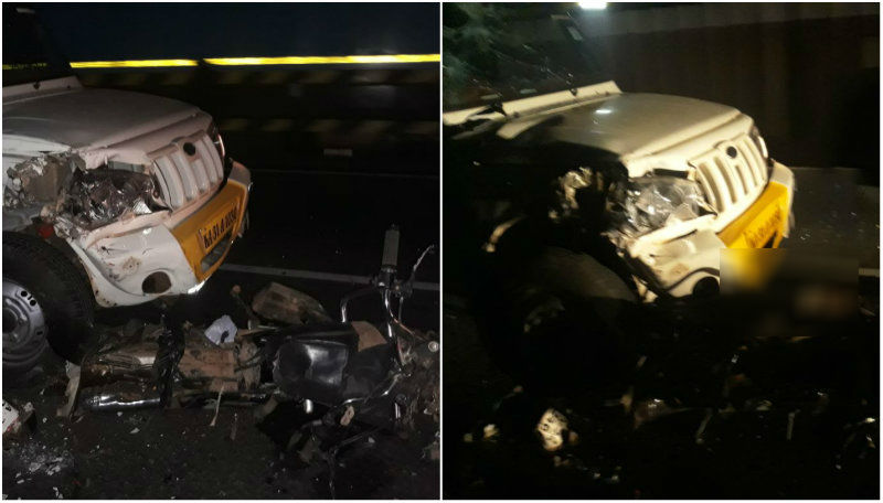 ಬೊಲೆರೋ ಡಿಕ್ಕಿಯಾಗಿ ಕೆಳಗೆ ಬಿದ್ದ ಬೈಕ್ ಸವಾರನ ಮೇಲೆ ಹರಿದ ಮತ್ತೊಂದು ವಾಹನ- ದೇಹ ಛಿದ್ರ ಛಿದ್ರ!