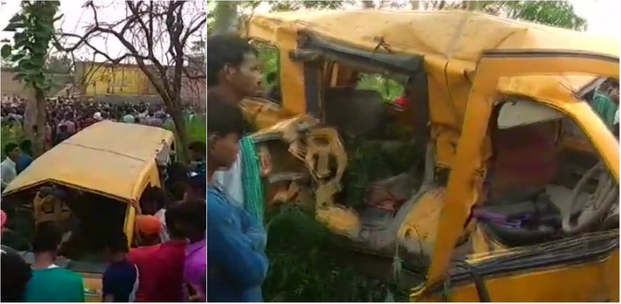 ರೈಲಿಗೆ ಡಿಕ್ಕಿ ಹೊಡೆದ ಶಾಲಾ ಬಸ್-11 ಮಕ್ಕಳು ದುರ್ಮರಣ