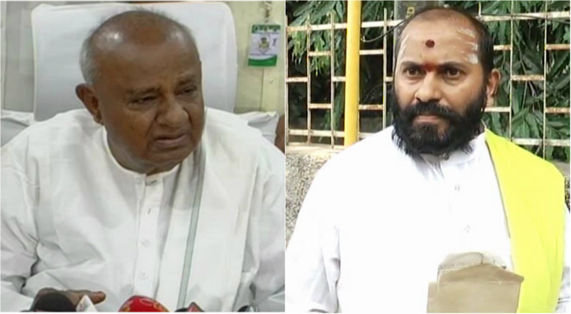 ಸಿಎಂ ಯಾರಾಗ್ತಾರೆ ಅನ್ನೋ ನಿರ್ಧಾರ ಮಾಡೋದು ಎಚ್‍ಡಿಡಿ: ಶಾ ನಿವಾಸದ ಮುಂದೆ ಜ್ಯೋತಿಷಿ ಭವಿಷ್ಯ