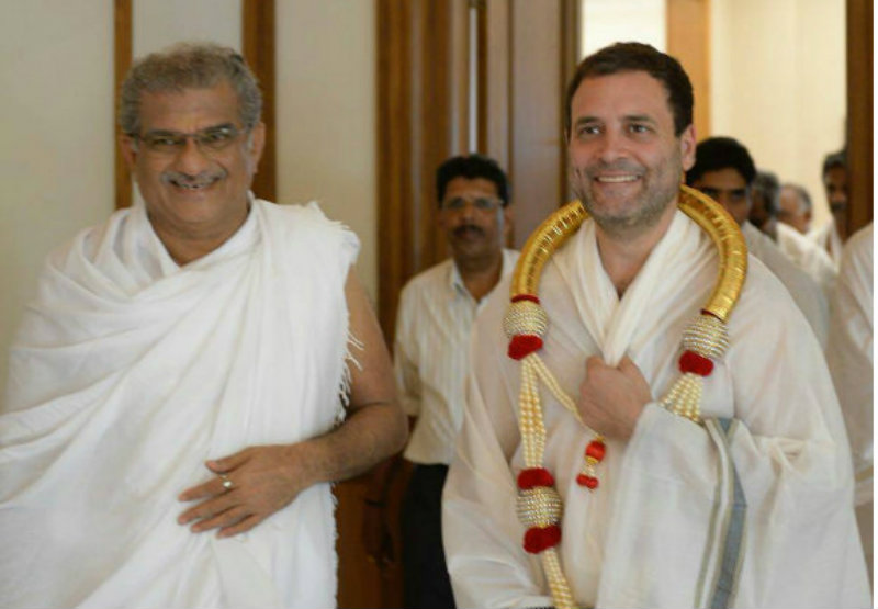 ಎರಡನೇ ಬಾರಿ ಧರ್ಮಸ್ಥಳಕ್ಕೆ ಭೇಟಿ ನೀಡಿದ ರಾಹುಲ್ ಗಾಂಧಿ