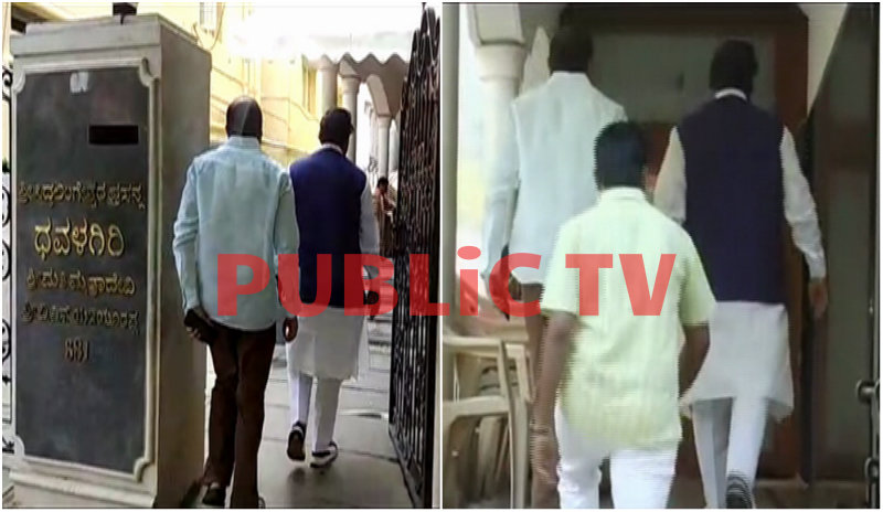 ಹಿಂಬಾಗಿಲಿನ ಮೂಲಕ ಬಿಎಸ್‍ವೈ ಮನೆಗೆ ಎಂಟ್ರಿ ಕೊಟ್ಟ ಪಕ್ಷೇತರ ಶಾಸಕ