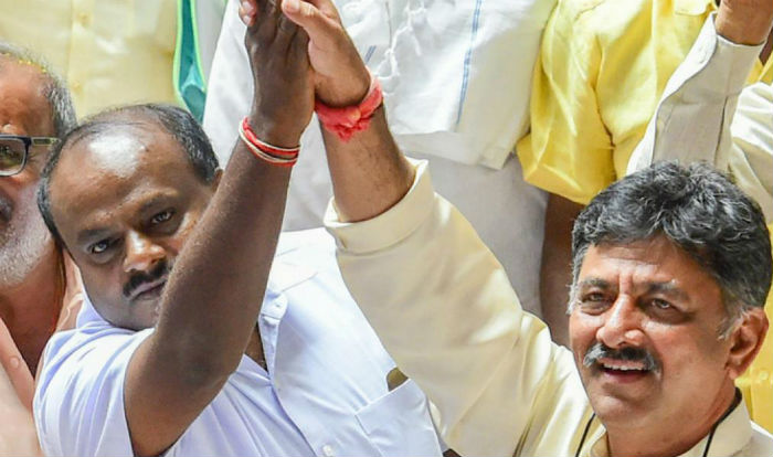 ಬುಧವಾರ ಸಿಎಂ ಆಗಿ ಹೆಚ್‍ಡಿಕೆ ಪ್ರಮಾಣವಚನ- ಕಾಂಗ್ರೆಸ್‍ಗೆ 20, ಜೆಡಿಎಸ್ ಗೆ 12 ಸಚಿವ ಸ್ಥಾನ