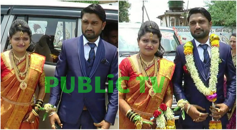 ಸಪ್ತಪದಿ ತುಳಿದು ನವದಂಪತಿಯಿಂದ ಮತದಾನ