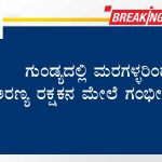 ಗುಂಡ್ಯದಲ್ಲಿ ಮರಗಳ್ಳರಿಂದ ಅರಣ್ಯ ರಕ್ಷಕನ ಮೇಲೆ ಗಂಭೀರ ಹಲ್ಲೆ