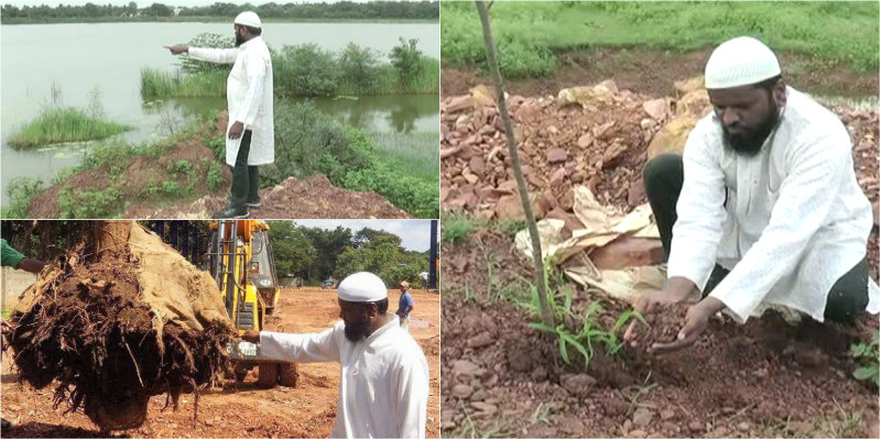ಮರಗಳನ್ನು ಸ್ಥಳಾಂತರಿಸಿ ಪರಿಸರ ಕಾಳಜಿ- ಕೆರೆಗೂ ಕಾಯಕಲ್ಪ ನೀಡ್ತಿದ್ದಾರೆ ಧಾರವಾಡದ ಅಸ್ಲಂ ಜಹಾನ್