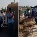 12 ಮಂದಿ ವಿದ್ಯಾರ್ಥಿಗಳಿದ್ದ ಶಾಲಾ ಬಸ್ ಪಲ್ಟಿ