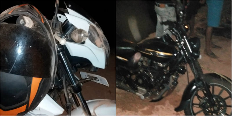 ಬೈಕ್ ಗಳ ಮುಖಾಮುಖಿ ಡಿಕ್ಕಿ-ನದಿ ಪಾಲಾದ ಯುವಕರು