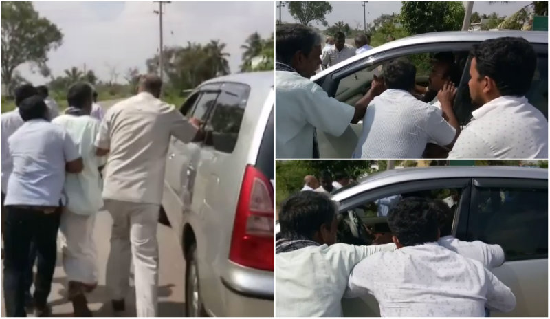ಶಾಸಕ ಡಾ.ಯತೀಂದ್ರ ಸಿದ್ದರಾಮಯ್ಯ ಕಾರಿಗೆ ಕೈ ಕಾರ್ಯಕರ್ತರಿಂದ ಮುತ್ತಿಗೆ