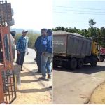 ವೇಗವಾಗಿ ಬಂದು ರಸ್ತೆ ತಿರುವಿನಲ್ಲಿ ಮಿನಿ ಕ್ಯಾಂಟರ್ ಪಲ್ಟಿ