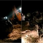 ದ್ರಾಕ್ಷಿ ಹಣ್ಣು ಸಾಗಿಸ್ತಿದ್ದ ವಾಹನ ಪಲ್ಟಿ – ಮೂವರ ಸಾವು, ಐವರು ಗಂಭೀರ