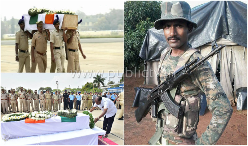 ಯೋಧ ಗುರು ಕುಟುಂಬಕ್ಕೆ 25 ಲಕ್ಷ, ಪತ್ನಿಗೆ ಸರ್ಕಾರಿ ಉದ್ಯೋಗ: ಸಿಎಂ ಎಚ್‍ಡಿಕೆ
