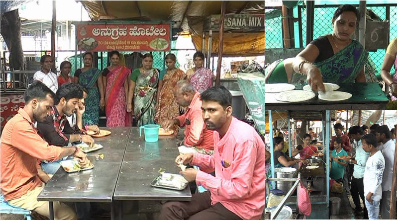 ವಿಧವೆಯೆಂದು ದೂರ ಉಳಿಯಲಿಲ್ಲ – ತಳ್ಳೋಗಾಡಿ ಹೋಟೆಲ್‍ನಲ್ಲಿ ಜೀವನ ನಡೆಸ್ತಿದ್ದಾರೆ ಭಾರತಿ