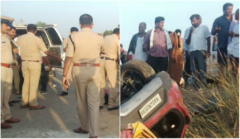 ಸಿಟಿ ರವಿ ಕಾರು ಗುದ್ದಿದ ಅನತಿ ದೂರದಲ್ಲಿ ಮತ್ತೊಂದು ಅಪಘಾತ – ಇಬ್ಬರ ದುರ್ಮರಣ, ಮೂವರು ಗಂಭೀರ