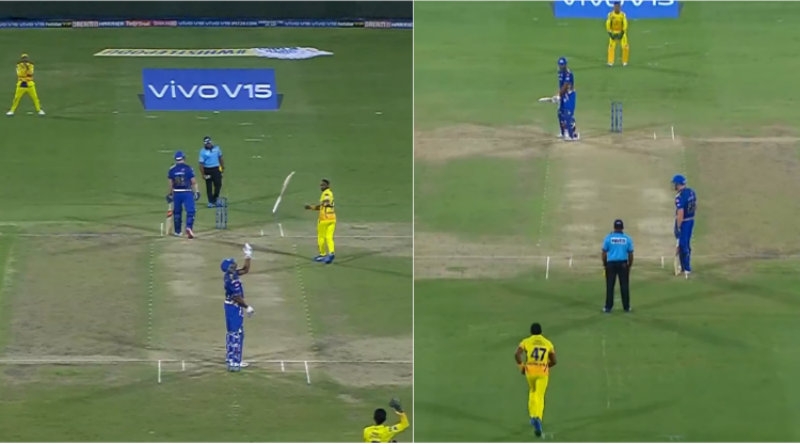 ಬ್ಯಾಟ್ ಮೇಲಕ್ಕೆ ಎಸೆದು ವೈಡ್ ಗೆರೆಯಲ್ಲಿ ನಿಂತಿದ್ದಕ್ಕೆ ಪೋಲಾರ್ಡ್‌ಗೆ ದಂಡ!