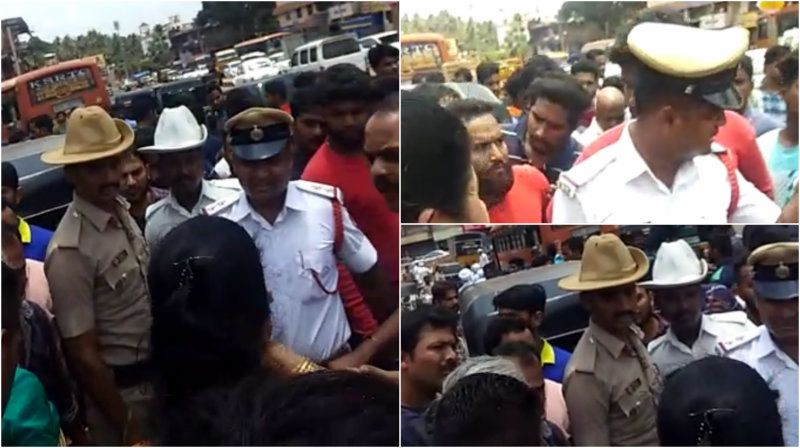 ಸವಾರರನ್ನು ಹಿಡಿಯಲು ಹೋದ ಪೊಲೀಸರು- ಆಟೋ, ಬೈಕ್ ನಡುವೆ ಡಿಕ್ಕಿ