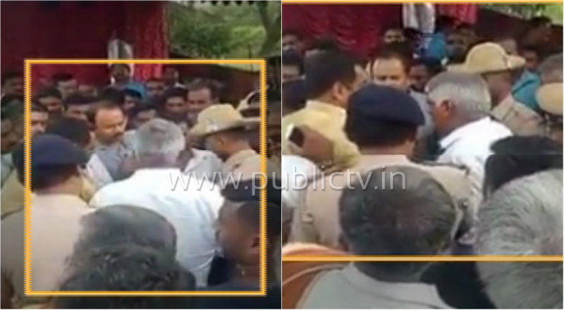 ಸಚಿವ ಪುಟ್ಟರಾಜು, ಗ್ರಾಮಸ್ಥನ ನಡುವೆ ಮಾತಿನ ಚಕಮಕಿ?- ವಿಡಿಯೋ ವೈರಲ್