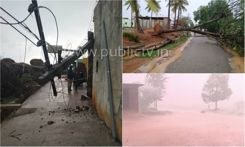 ರಾಜ್ಯದ ವಿವಿಧೆಡೆ ಭಾರೀ ಮಳೆ – ಧರೆಗುರುಳಿದ ಮರ, ವಿದ್ಯುತ್ ಕಂಬಗಳು