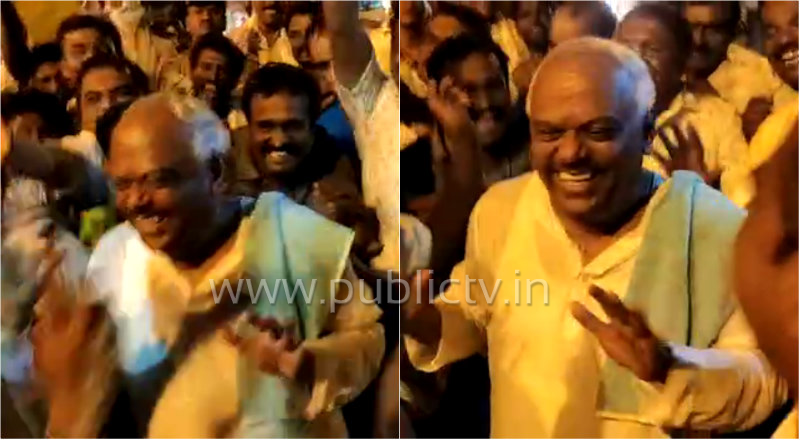 ತಮಟೆ ತಾಳಕ್ಕೆ ರಮೇಶ್ ಕುಮಾರ್ ಸಖತ್ ಸ್ಟೆಪ್ಸ್