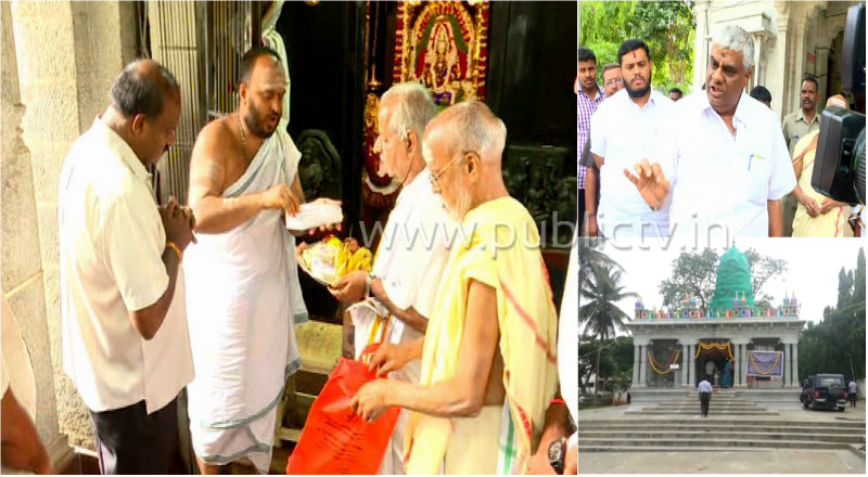 ಗ್ರಹಣ ನಿವಾರಣೆಗೆ ದೊಡ್ಡಗೌಡ್ರ ಕುಟುಂಬ ಪೂಜೆ- ದೇಗುಲದಲ್ಲೇ ಮಾಧ್ಯಮಗಳ ವಿರುದ್ಧ ರೇವಣ್ಣ ಕಿಡಿ
