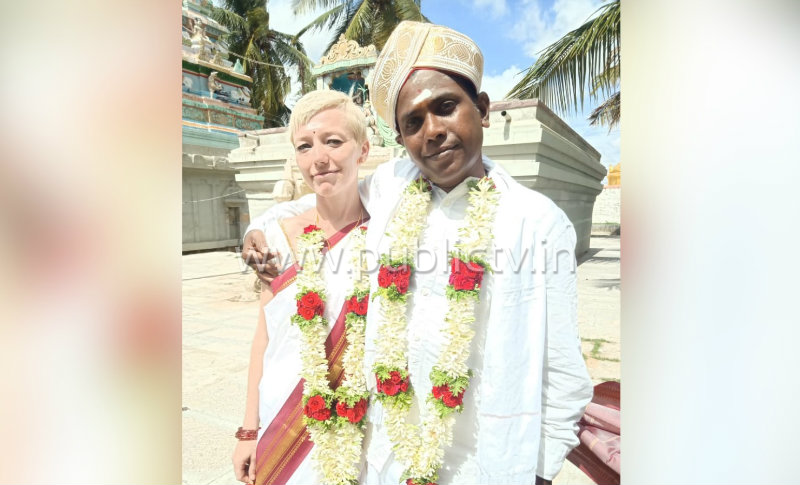 ವಿದೇಶಿ ಪ್ರಜೆಯೊಂದಿಗೆ ಕರ್ನಾಟಕದಲ್ಲಿ ಸಪ್ತಪದಿ ತುಳಿದ ಆಂಧ್ರ ಯುವಕ