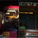 ಡೀಸೆಲ್ ಖಾಲಿಯಾಗಿ ನಿಂತಿದ್ದ ಲಾರಿಗೆ ಬಸ್ ಡಿಕ್ಕಿ- ಇಬ್ಬರು ಸಾವು