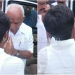 ಎಚ್ಚರ ಎಂದು ಸಿಎಂರನ್ನು ತಬ್ಬಿಕೊಂಡು ಮುತ್ತಿಟ್ಟ ವಿನಯ್ ಗುರೂಜಿ