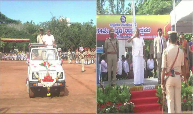 ಬರೆದು ಓದುವ ಭಾಷಣಕ್ಕೆ ಬ್ರೇಕ್ – ಸಚಿವ ಮಾಧುಸ್ವಾಮಿಯಿಂದ ನಾಡ ಧ್ವಜಾರೋಹಣ