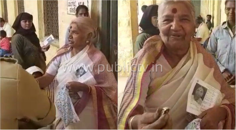 ಚಾಕಲೇಟ್ ಹಂಚಿ ಮತದಾನ ಮಾಡಿದ ಅಜ್ಜಿ – ಚಾಕಲೇಟ್ ಹಿಂದೆ ಇದೆ ಕಥೆ