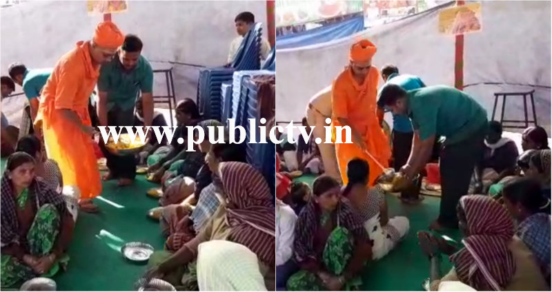 ಪೌರ ಕಾರ್ಮಿಕರಿಗೆ ಉಪಹಾರ ಬಡಿಸಿದ ಗವಿಸಿದ್ದೇಶ್ವರ ಶ್ರೀಗಳು