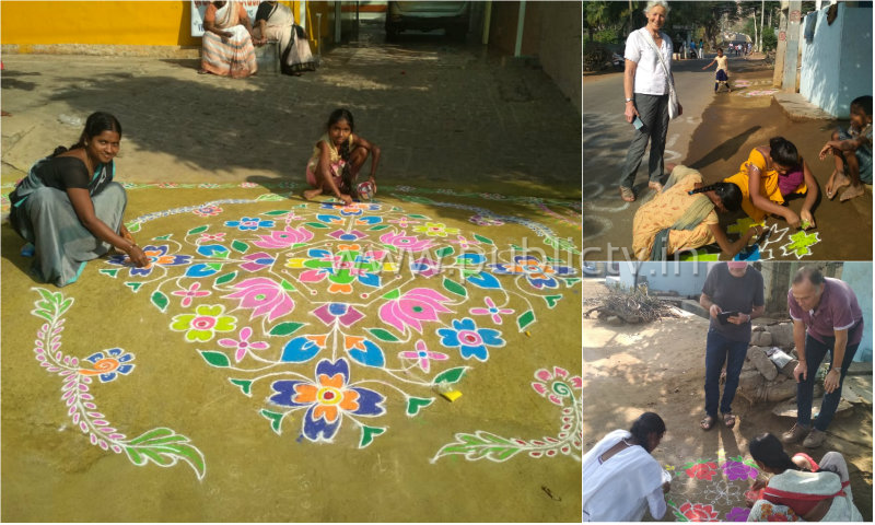 ಆನೆಗೊಂದಿ ಉತ್ಸವಕ್ಕೆ ರಂಗವಲ್ಲಿಯ ಮೆರುಗು -ಜಾತಿ, ಧರ್ಮ, ಭಾಷೆಗಳ ಎಲ್ಲೆ ಮೀರಿದ ಸಂಭ್ರಮ