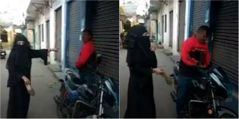 ಹಿಂಬಾಲಿಸಿದವನಿಗೆ ಚಪ್ಪಲಿಯಿಂದ ಚಳಿ ಬಿಡಿಸಿದ ಮಹಿಳೆ