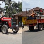 ಹಾವೇರಿಯಿಂದ ಟ್ರ್ಯಾಕ್ಟರ್ ತರಿಸಿಕೊಂಡು ಊರಿಗೆ ವಾಪಸ್ ಹೋದ ಕಾರ್ಮಿಕರು