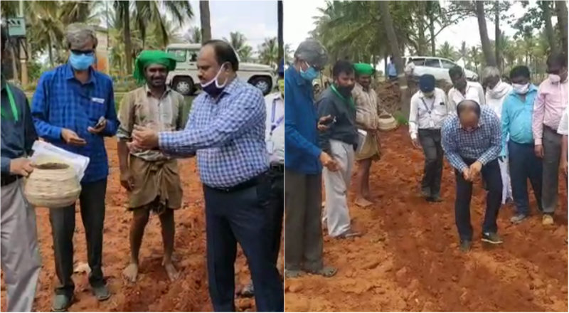 ಬಿತ್ತನೆ ಮಾಡಿ ರೈತರಿಗೆ ಆತ್ಮಸ್ಥೈರ್ಯ ತುಂಬಿದ ಚಾಮರಾಜನಗರ ಡಿಸಿ