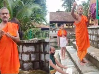 ತೆಂಗಿನ ಗರಿಯಲ್ಲಿ ಸರಳವಾಗಿ ಹಾವು ಹಿಡಿಯುವ ವಿಧಾನ ತಿಳಿಸಿದ ಪೇಜಾವರಶ್ರೀ