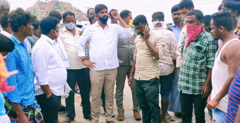 ಶಾಸಕ ಕಂಪ್ಲಿ ಗಣೇಶ್ ಸಮಯ ಪ್ರಜ್ಞೆಯಿಂದ ಬದುಕಿತು ಬಡಜೀವ