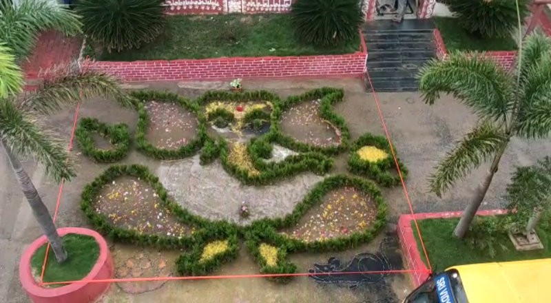 ಭತ್ತದ ಸಸಿಯಲ್ಲಿ ಮೂಡಿದ ಗಣೇಶ