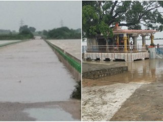 ಕೃಷ್ಣೆಯ ಪ್ರವಾಹ – ಸೇತುವೆಗಳು ಮುಳುಗಡೆ, ದೇವಾಲಯ ಜಲಾವೃತ