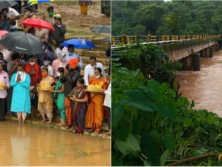ಧರ್ಮಸ್ಥಳದ ನೇತ್ರಾವತಿ ಸ್ನಾನಘಟ್ಟ ಭರ್ತಿ, ಮುಳುಗಡೆ ಭೀತಿ- ಇತ್ತ ತುಂಬಿದ ತುಂಗಾ ನದಿ