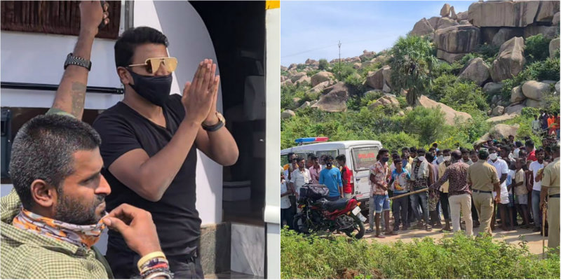ಜೇಮ್ಸ್ ಚಿತ್ರೀಕರಣ – ಶೂಟಿಂಗ್ ನೋಡಲು ಸೇರಿದ ಅಪಾರ ಅಭಿಮಾನಿಗಳು