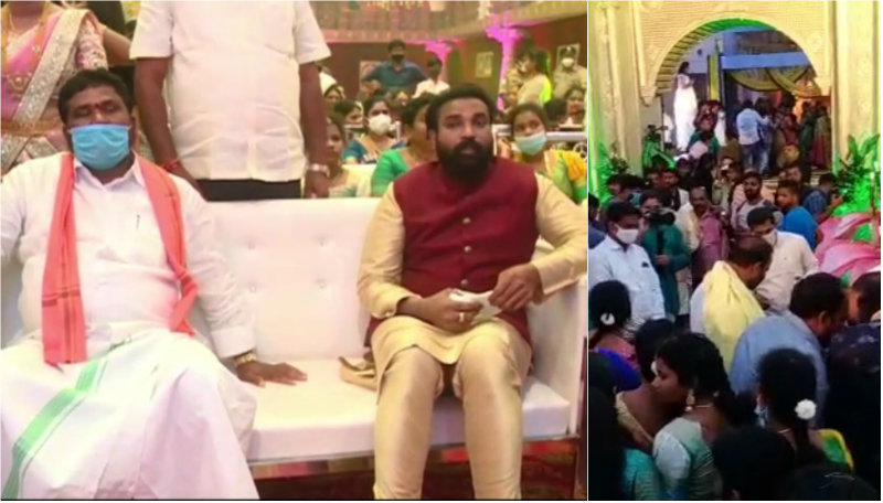 ಕೋವಿಡ್ ನಿಯಮಗಳನ್ನು ಗಾಳಿಗೆ ತೂರಿ ಶ್ರೀರಾಮುಲು ಆಪ್ತನ ಮಗಳ ಅದ್ದೂರಿ ಮದುವೆ