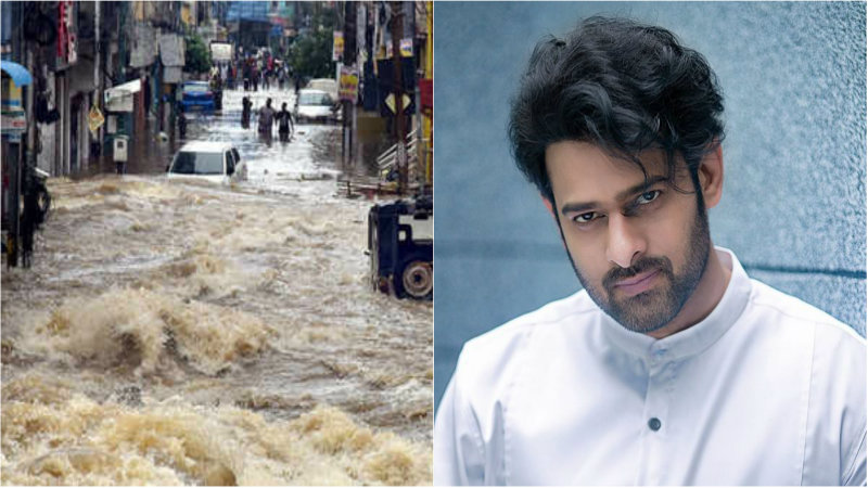 ಹೈದರಾಬಾದ್ ಪ್ರವಾಹ- ಮಹೇಶ್ ಬಾಬು, ಎನ್‍ಟಿಆರ್, ಚಿರಂಜೀವಿ ಬಳಿಕ ಭಾರೀ ಮೊತ್ತ ನೀಡಿದ ಪ್ರಭಾಸ್