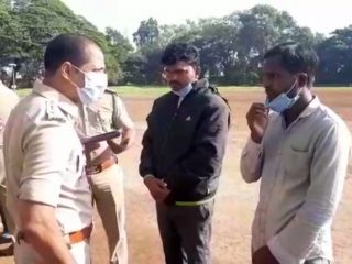 ರೌಡಿಶೀಟರ್ ಜುಟ್ಟು ಹಿಡಿದು ಕೆನ್ನೆಗೆ ಹೊಡೆದ ಎಸ್‍ಪಿ